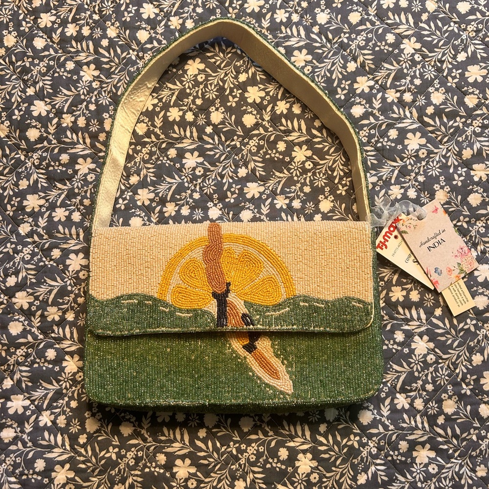 NWT Made in India Beaded Bag